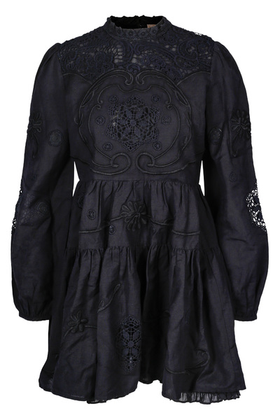 by TiMo Embroidered Linen Minikjole