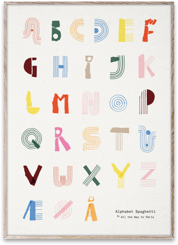 Mado Spaghetti Alphabet 50×70
