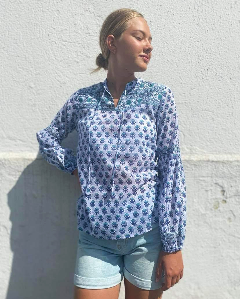 Anouska Love Shack Cordoba Bluse Blå