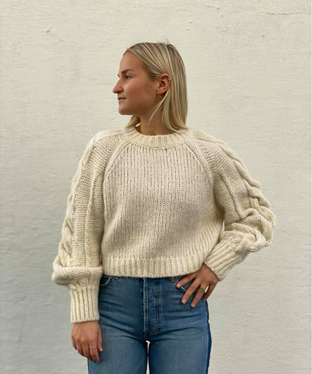 Pia Tjelta Holland Cable Solid Genser Cream