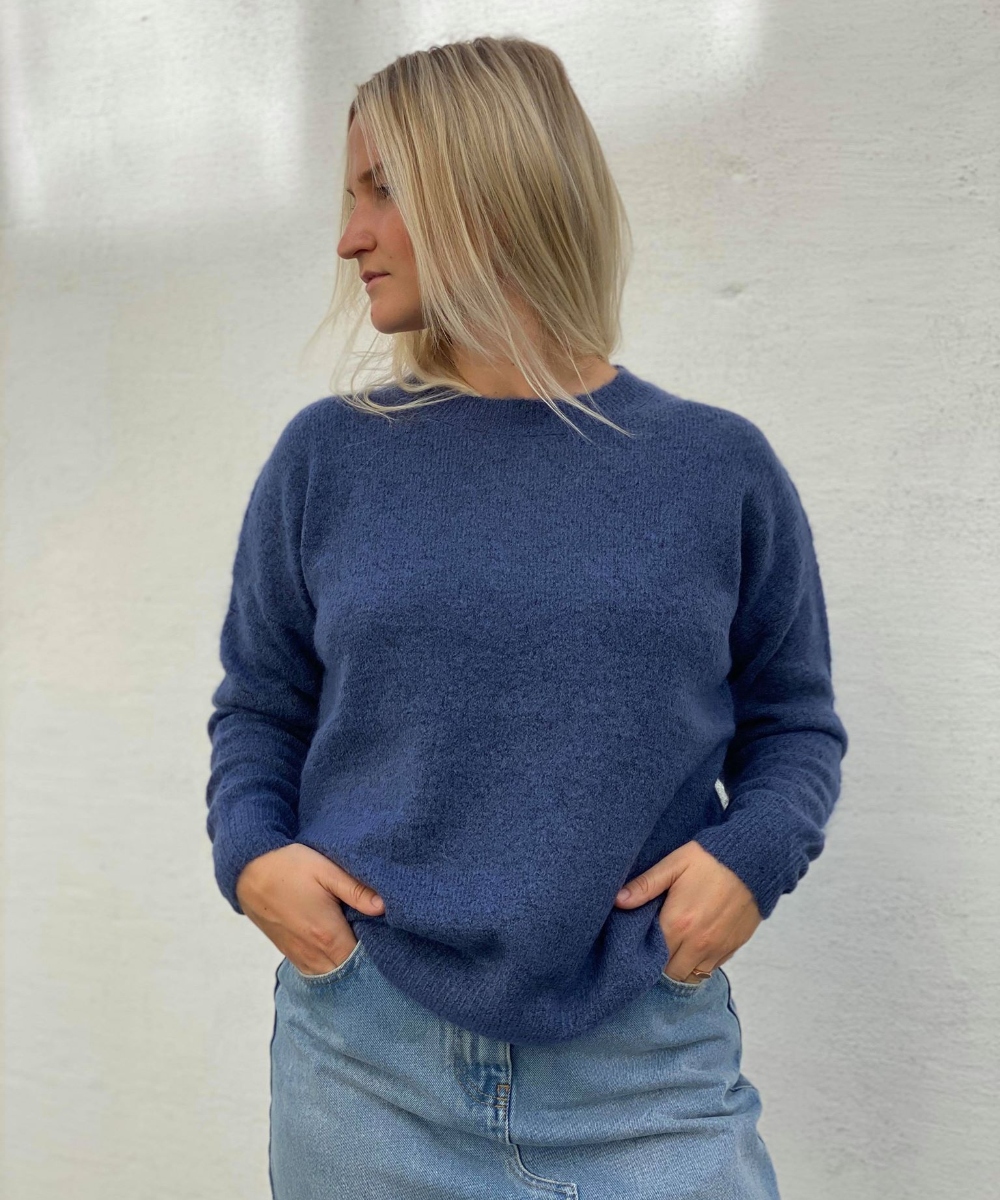 Moss Copenhagen Femme Mohair Genser Blå