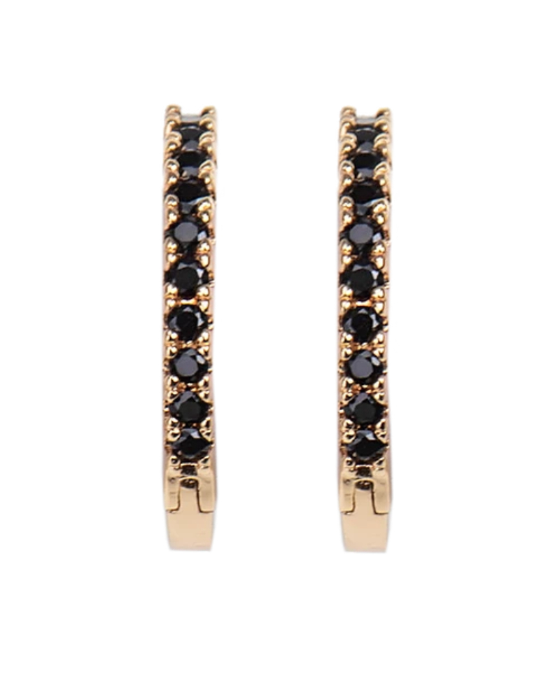 Emilia by Bon Dep Hoops Øreringer M Sort