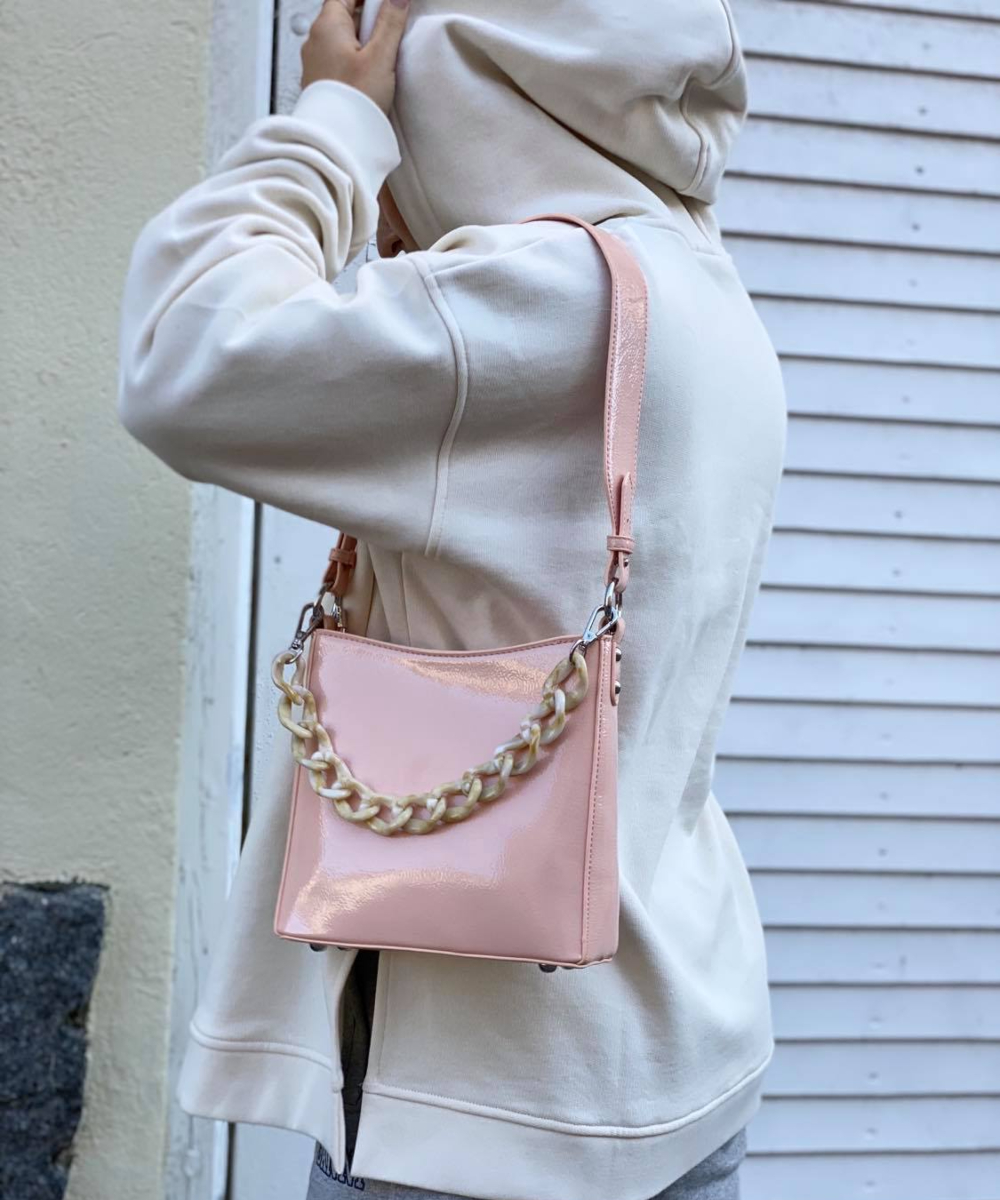 HVISK Amble Glossy Veske Lys Rosa