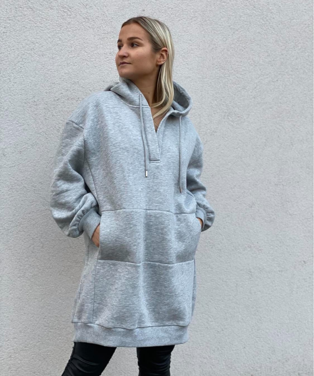 NORR Denver Sweat Kjole Lys Grå