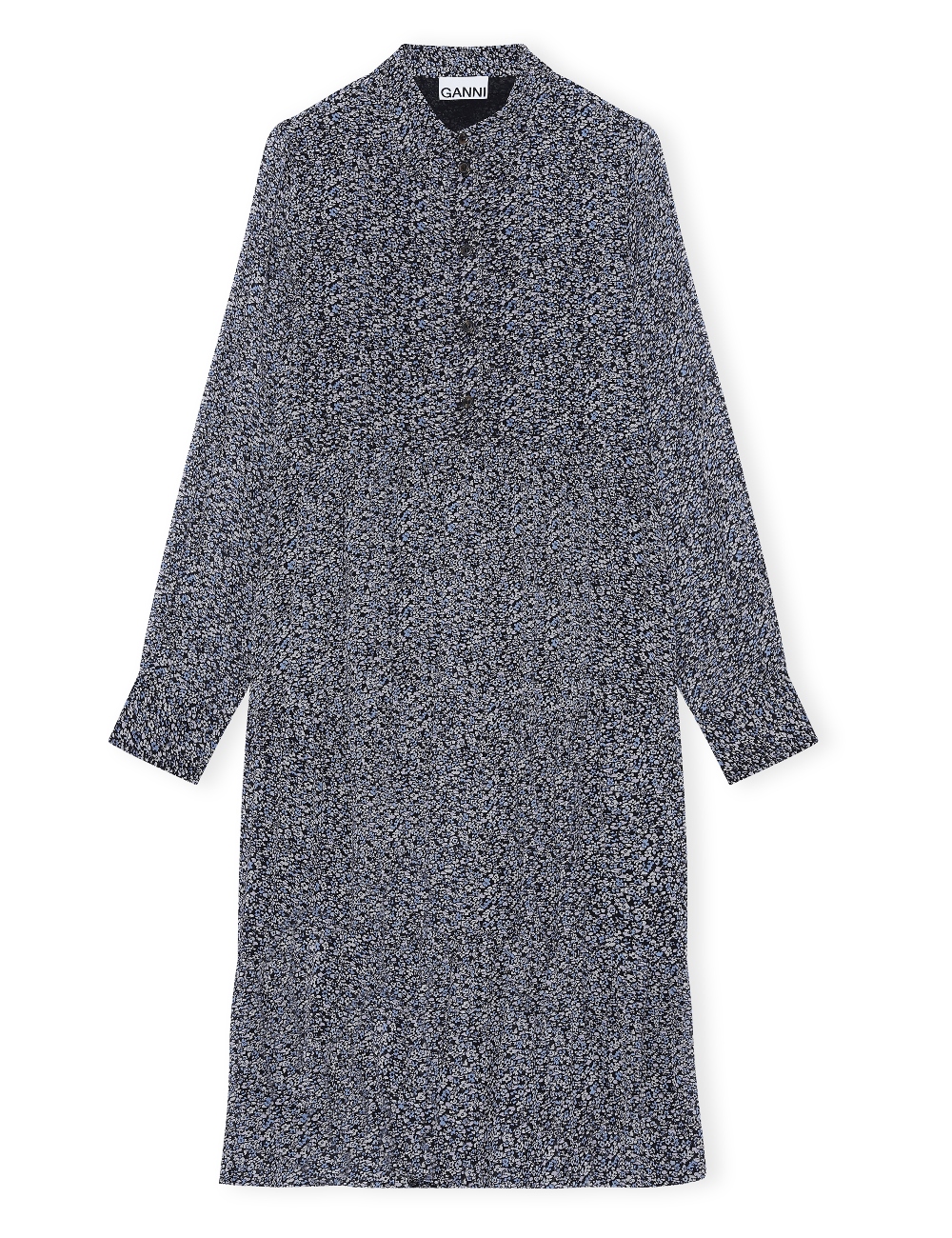 GANNI Printed Georgette Layer Kjole