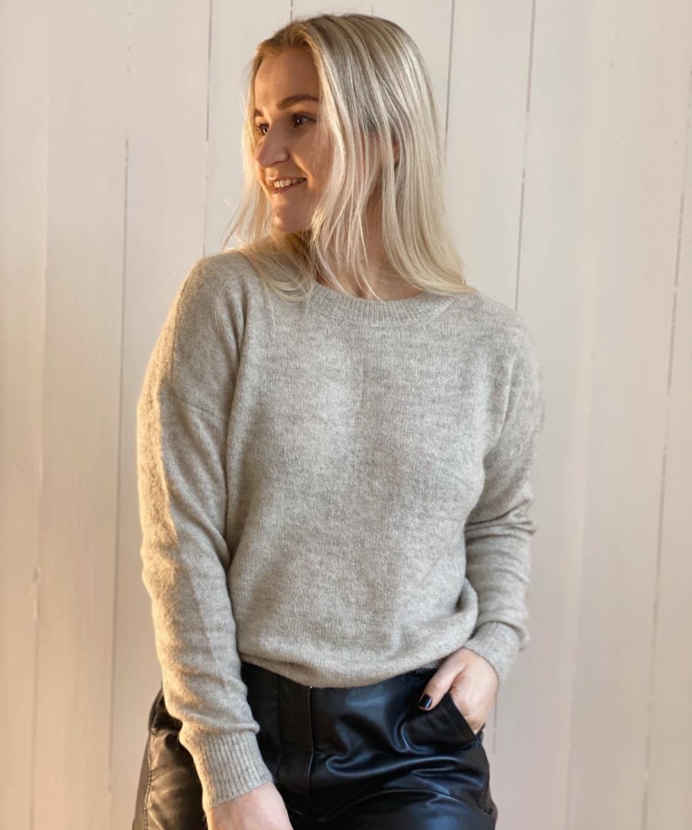 Moss Copenhagen Femme Mohair Genser Beige
