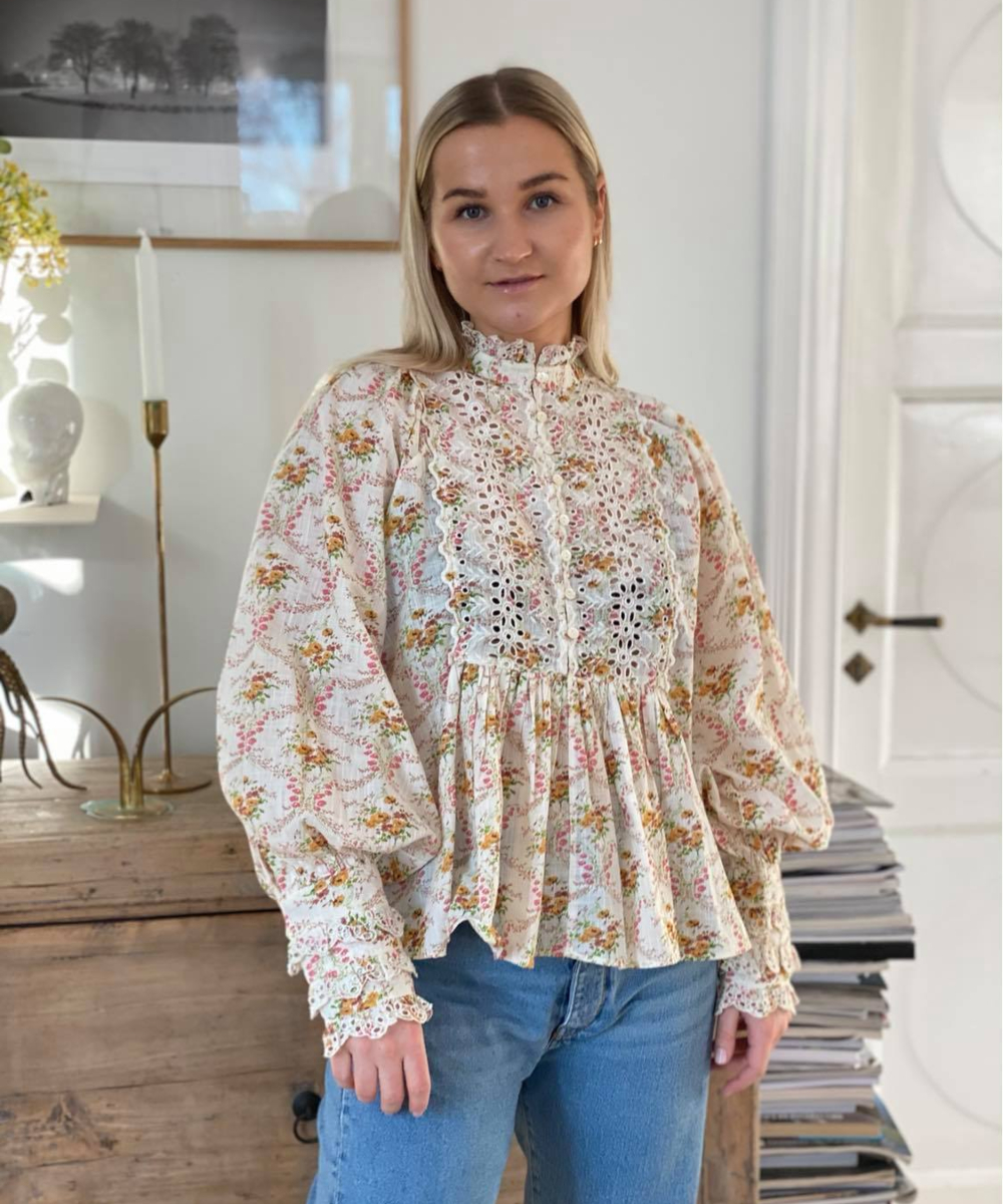 by TiMo Cotton Slub Bluse Offwhite