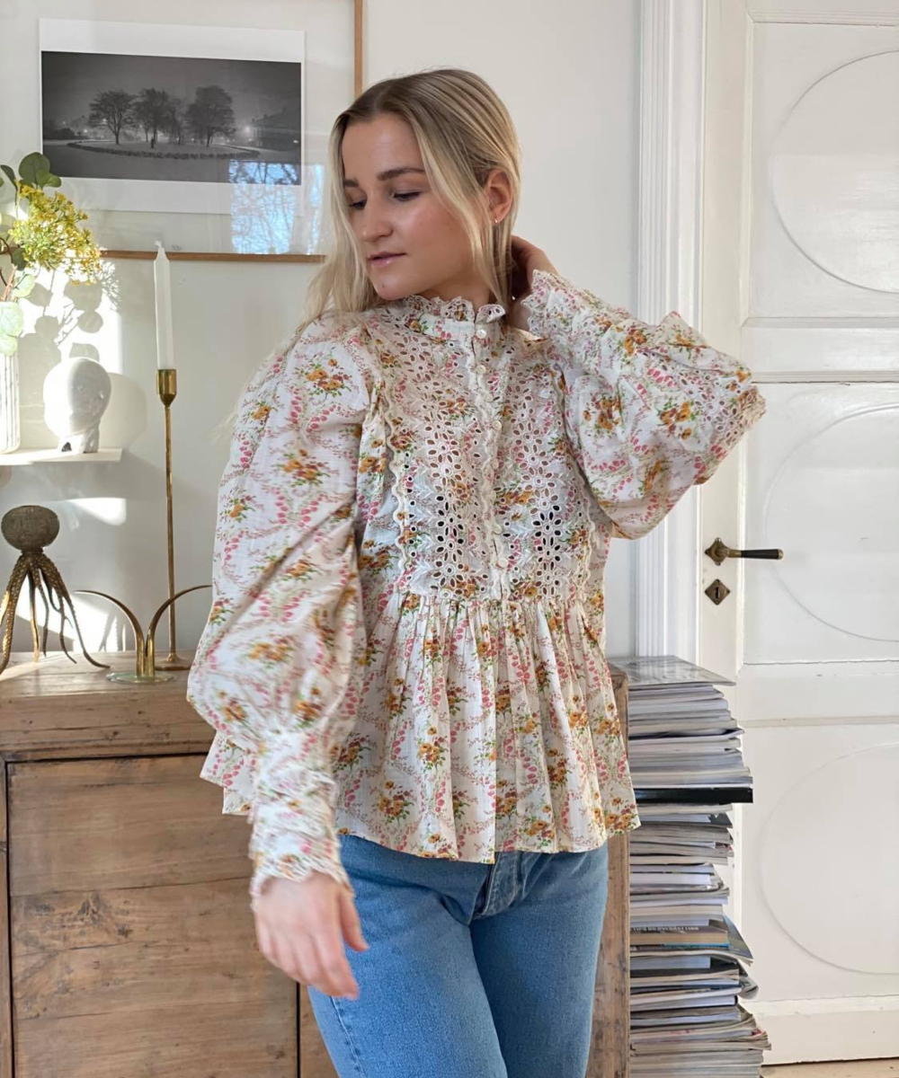 by TiMo Cotton Slub Bluse Offwhite - Bilde 2