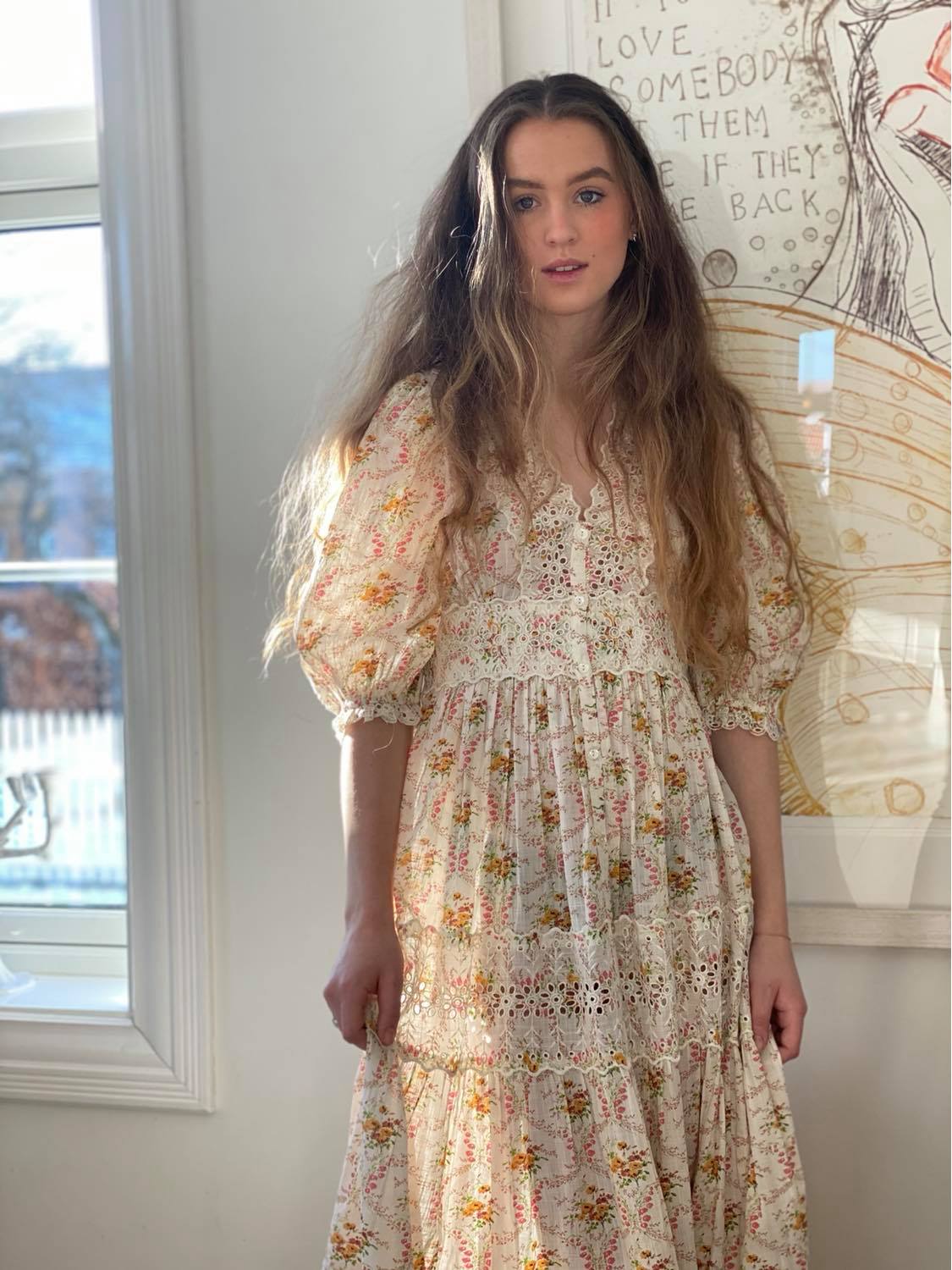 by TiMo Cotton Slub Maxi Kjole Offwhite - Bilde 4