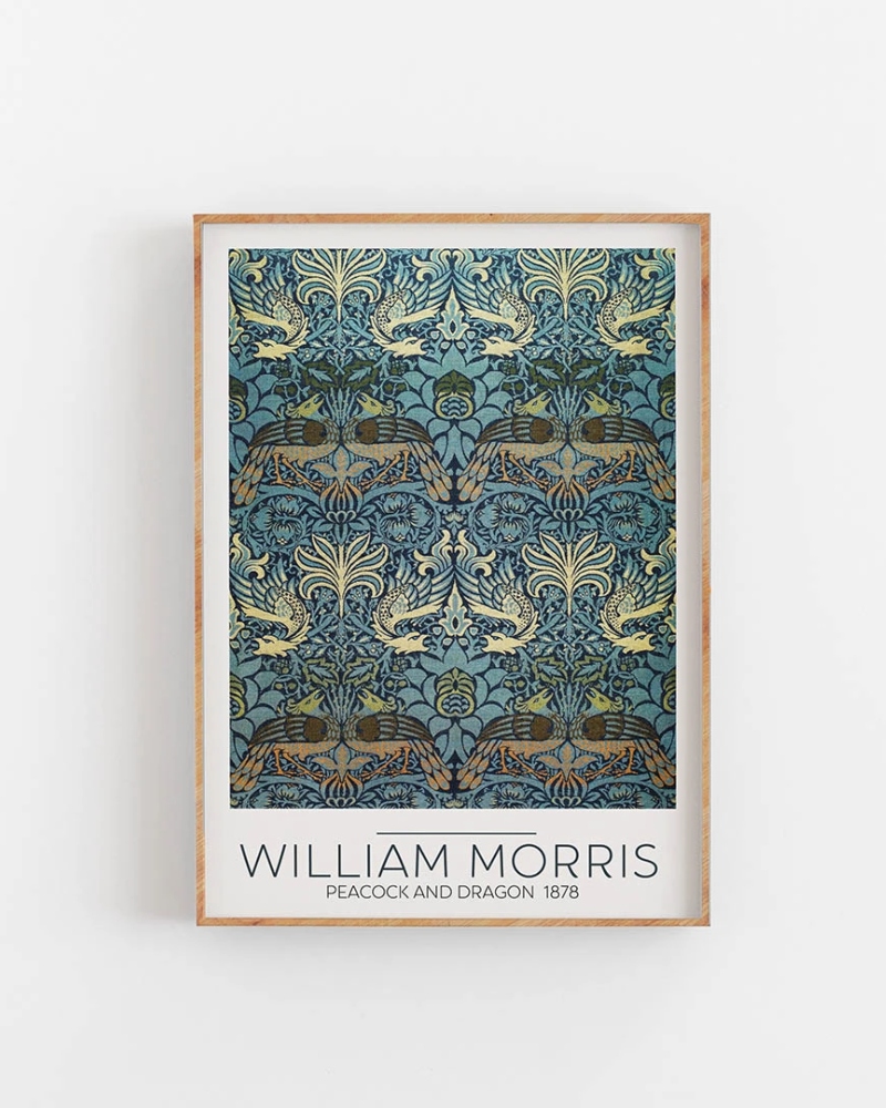 Empty Wall William Morris Peacock and Dragon 1878 50x70