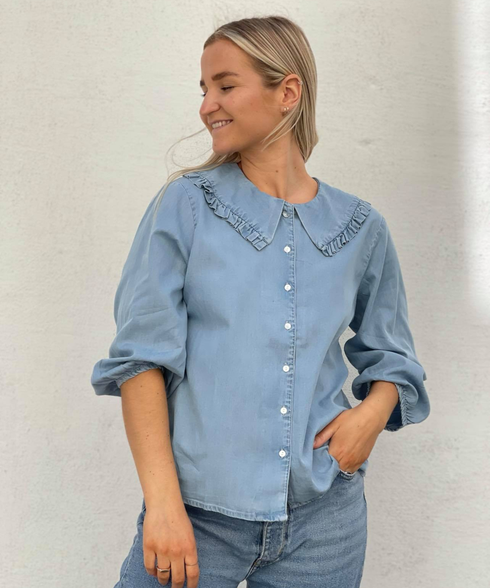 Moss Copenhagen Flikka Jaina Skjorte Blå