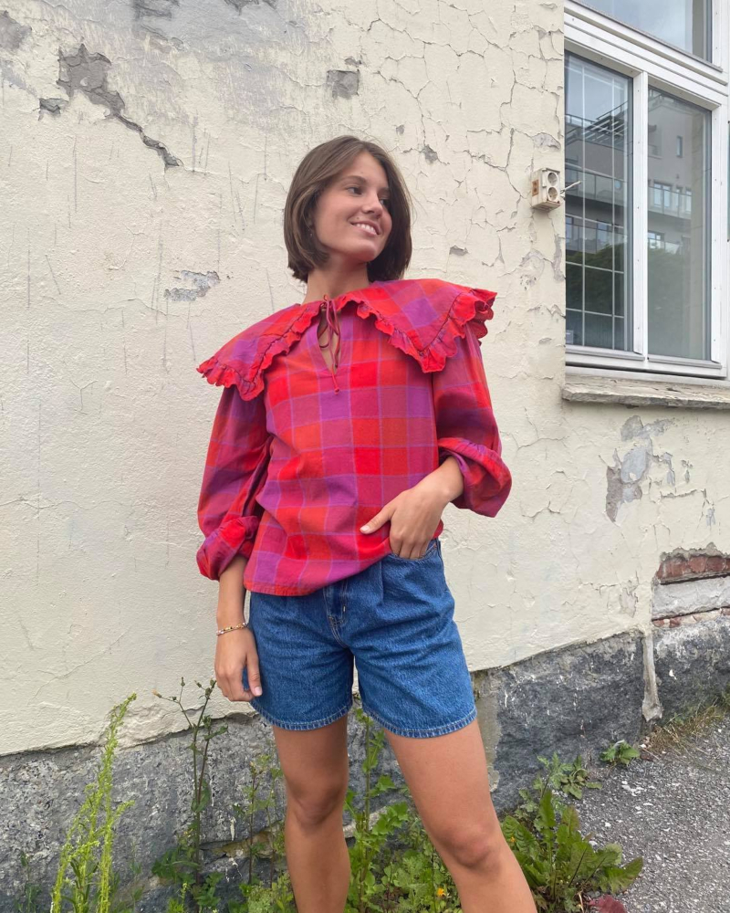 Les Coyotes De Paris Holly Bluse Rød Lilla