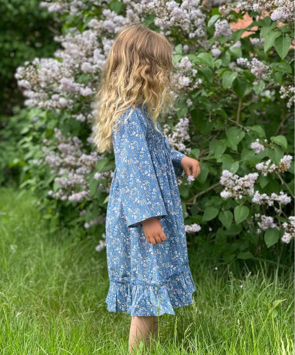 BY IDA Josefine Kjole Blå Blomstrete - Bilde 2