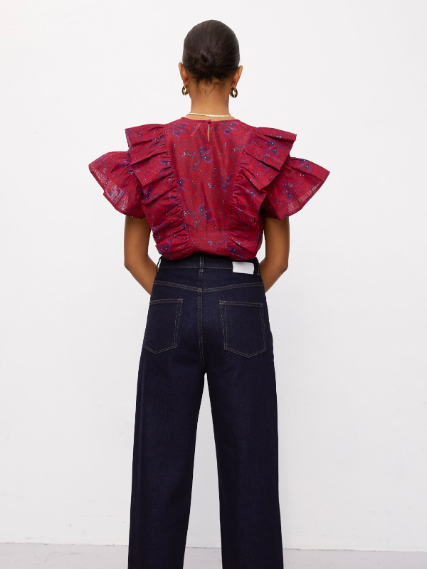 Les Coyotes De Paris Tina Bluse Rød - Bilde 2