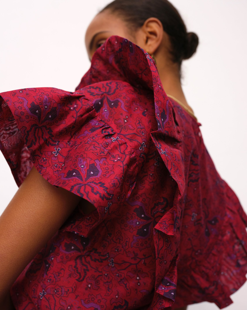Les Coyotes De Paris Tina Bluse Rød - Bilde 3