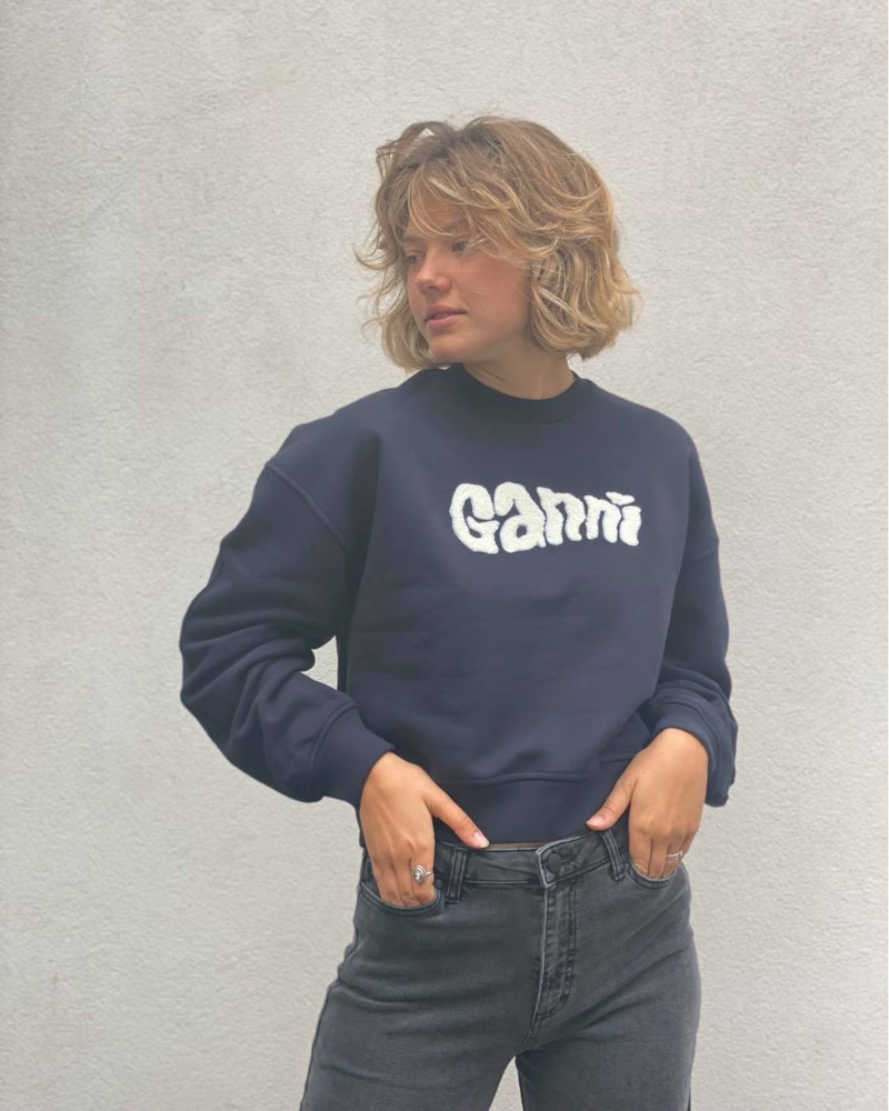 GANNI Isoli Genser Sky Captain Mørkeblå