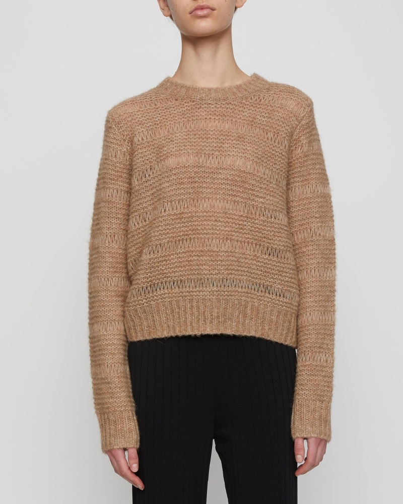 JUST Female Sagi Knit Genser Nomad Lys Brun