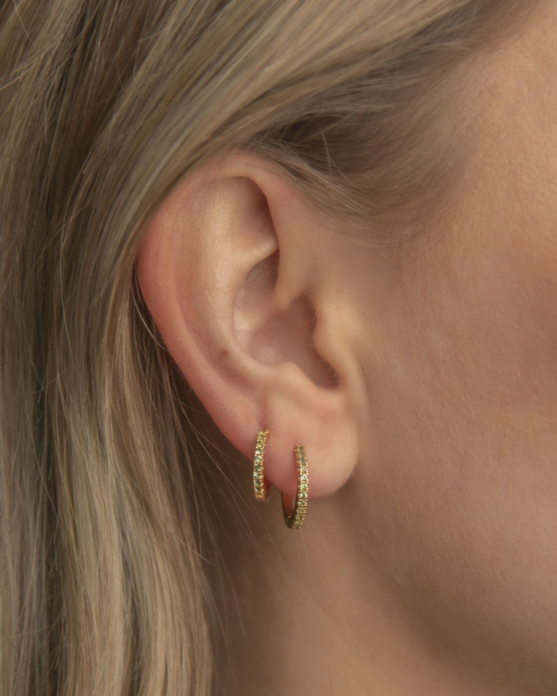 Emilia by Bon Dep Hoops Øreringer S Mint