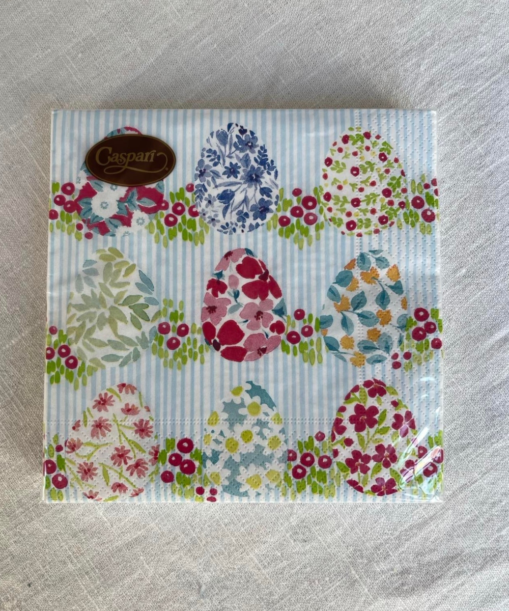 Caspari Servietter Lunsj Floral Easter Eggs