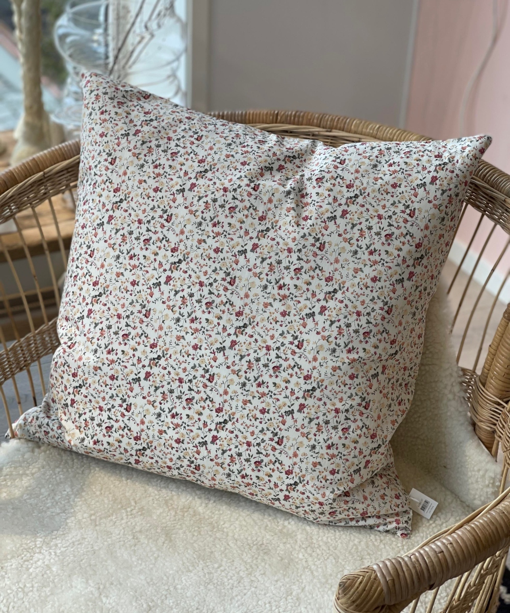 Ib Laursen Pute Rosa Blomster 60x60