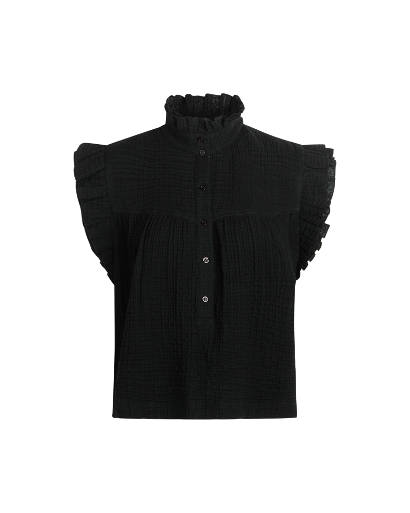 MADS NØRGAARD Elle Bluse Sort