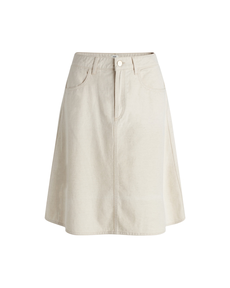 MADS NØRGAARD Steffi Skjørt Linen Denim Whitecap Grey