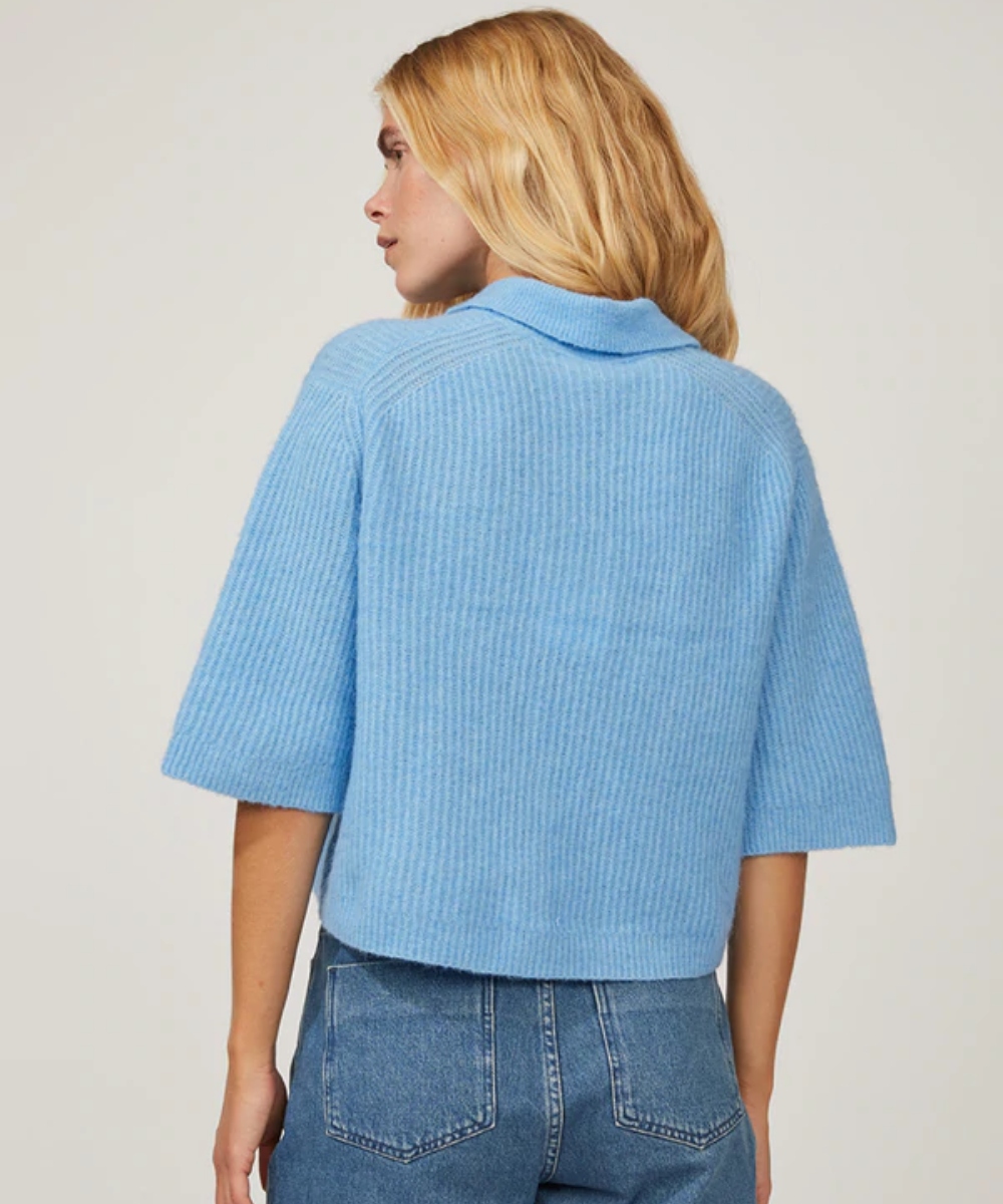 JUST Female Rebelo SS Cardigan Blå - Bilde 2