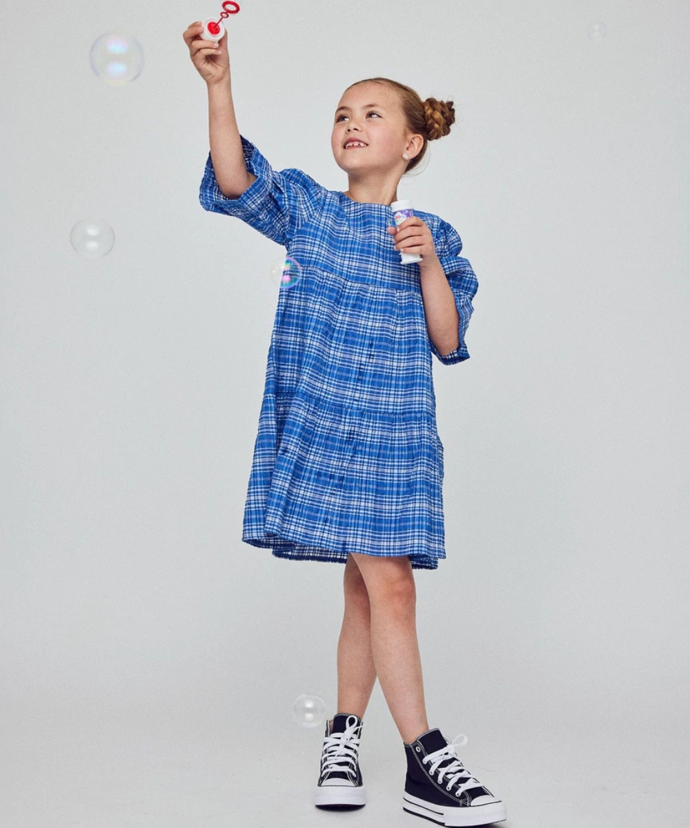 Untold Stories Highline Ruffle Kjole Mini Blå