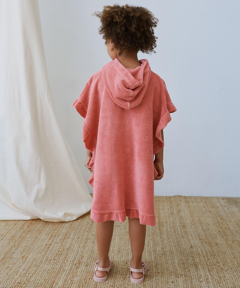 My Little Cozmo Beachgirl Hooded Ruffle Poncho Coral Swim - Bilde 2