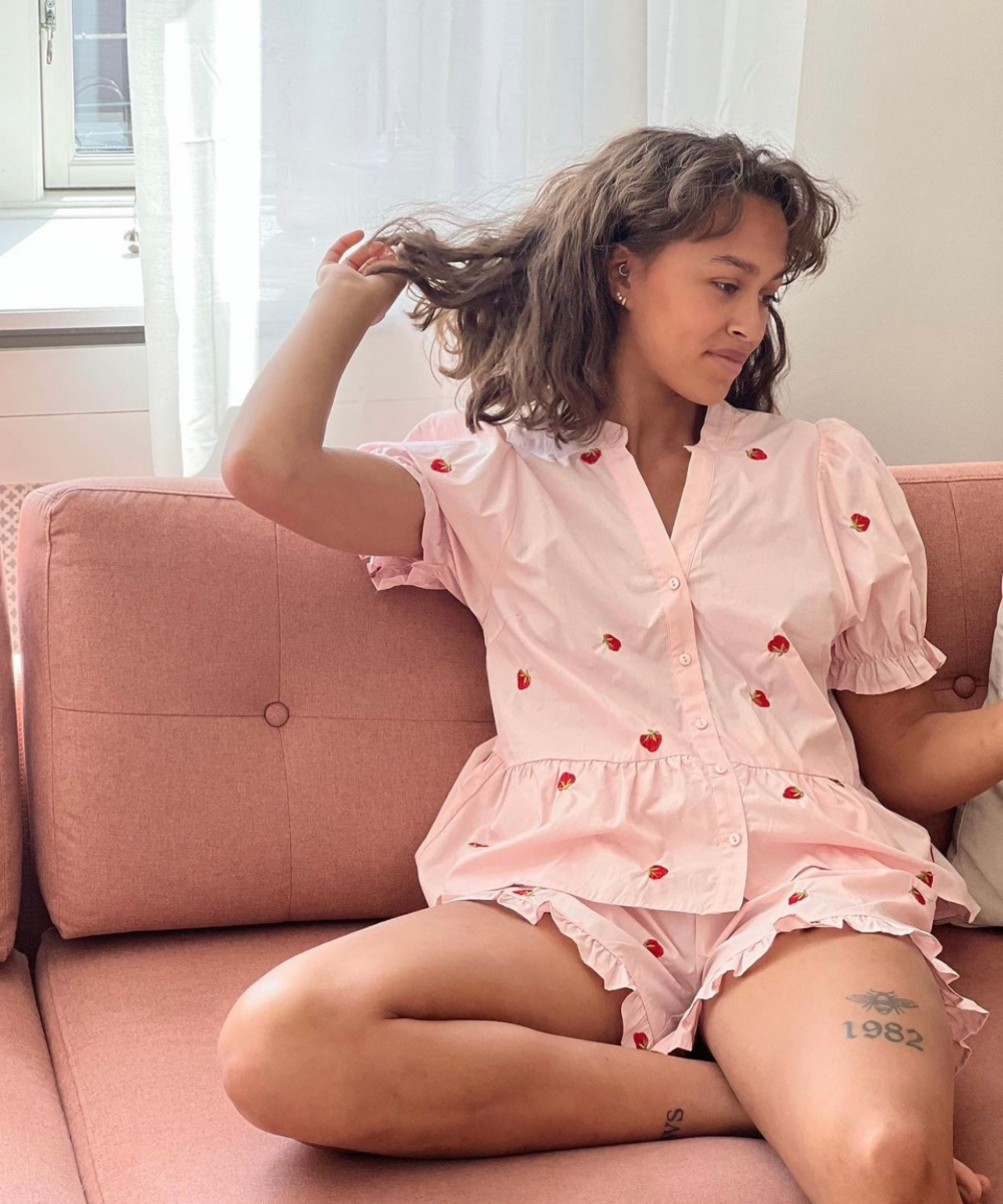 Neo Noir Savy Strawberry Bluse Light Pink