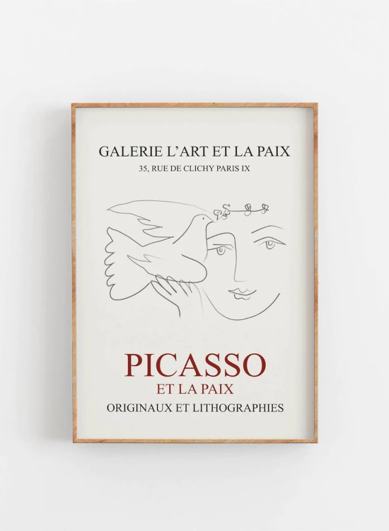 Empty Wall Et La Paix Exhibition Picasso Plakat A2