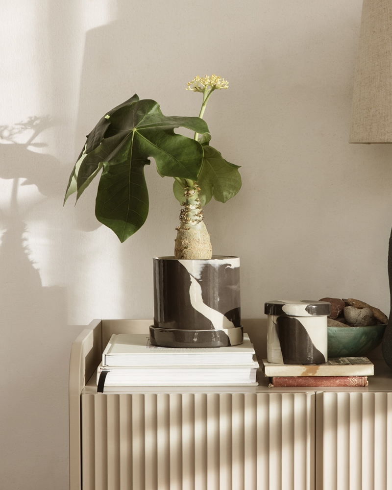 Ferm Living Inlay Container Large Sand Brown
