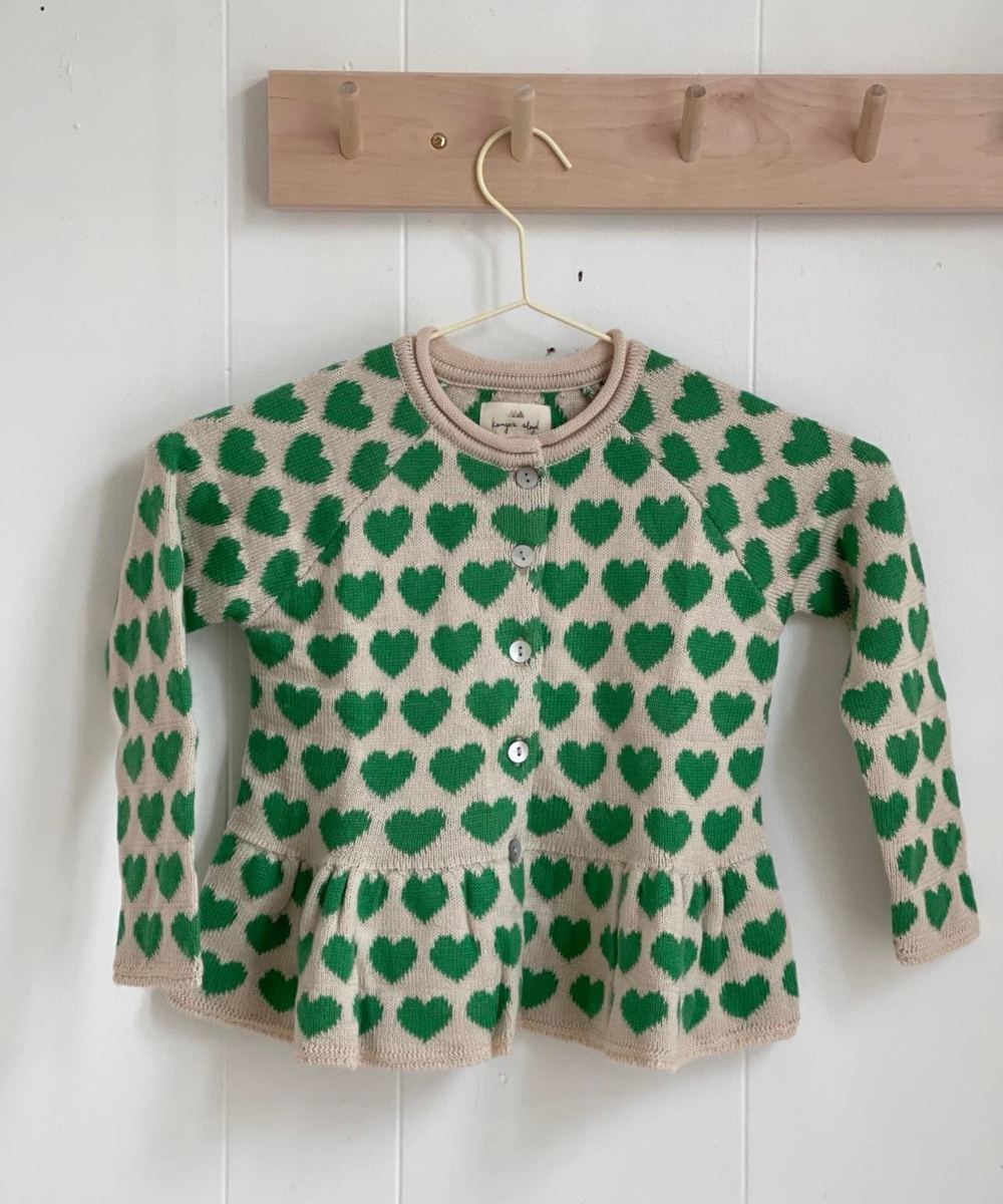 Konges Sløjd Elli Frill Cardigan Medium Green
