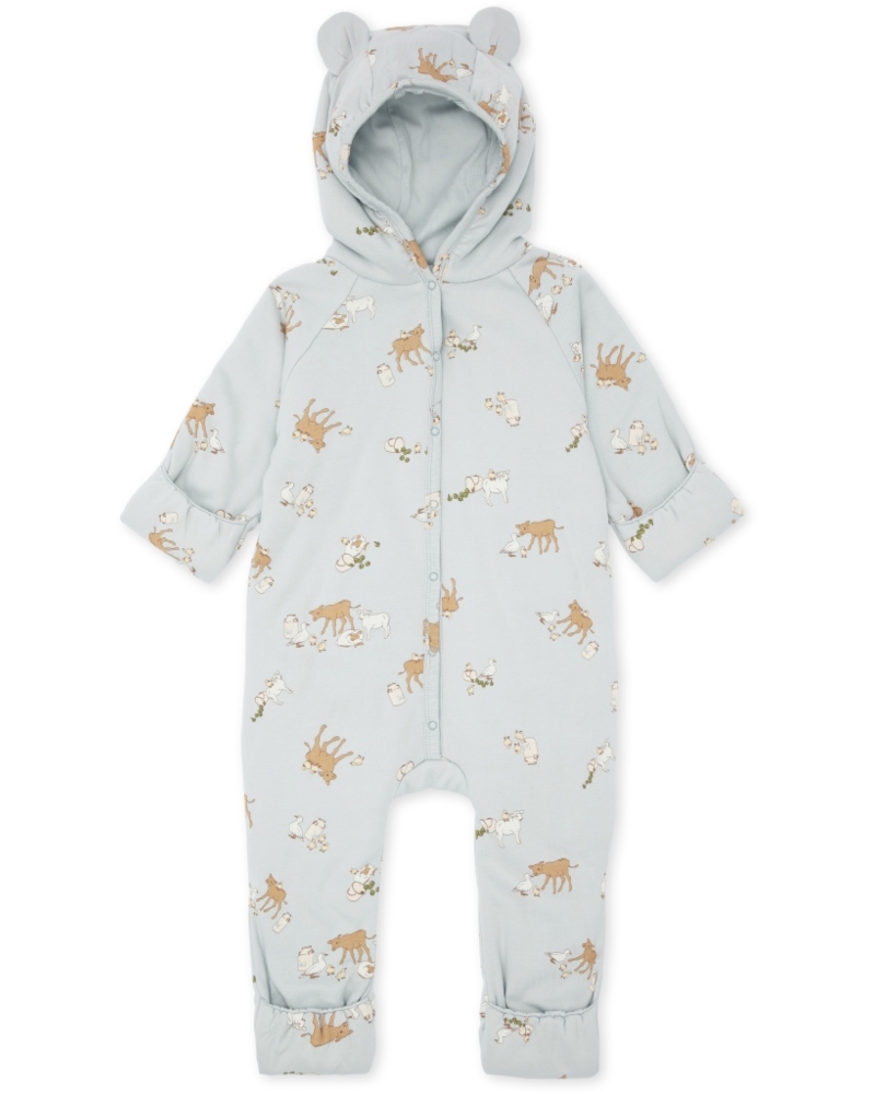 Konges Sløjd Classic Onesie With Hood Farm Blue
