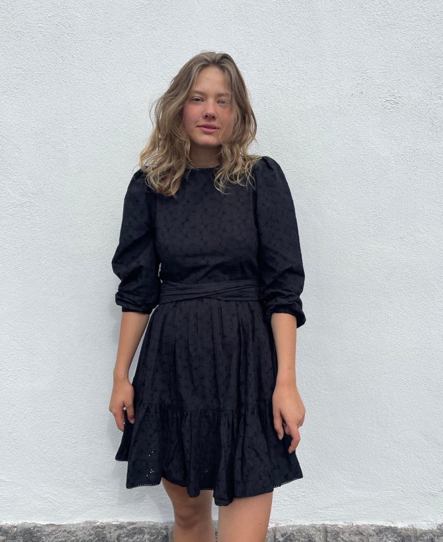 MISSMAYA Alessa Kjole Black Broderie