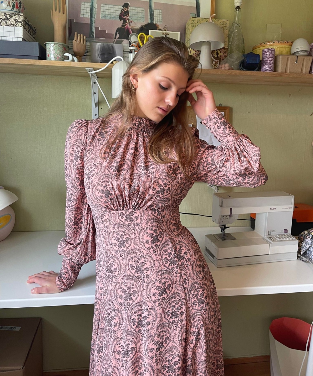By TiMo Atumn Midi Kjole Pink Paisley