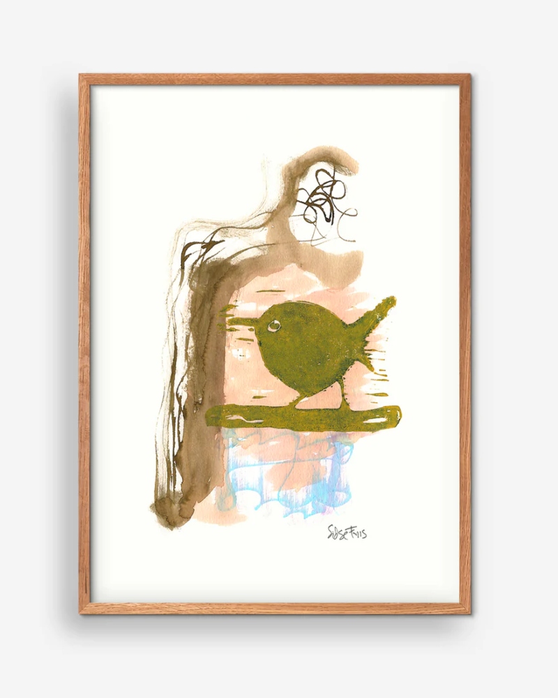 Empty Wall Wren In Pastels Sidse Friis Plakat 50x70