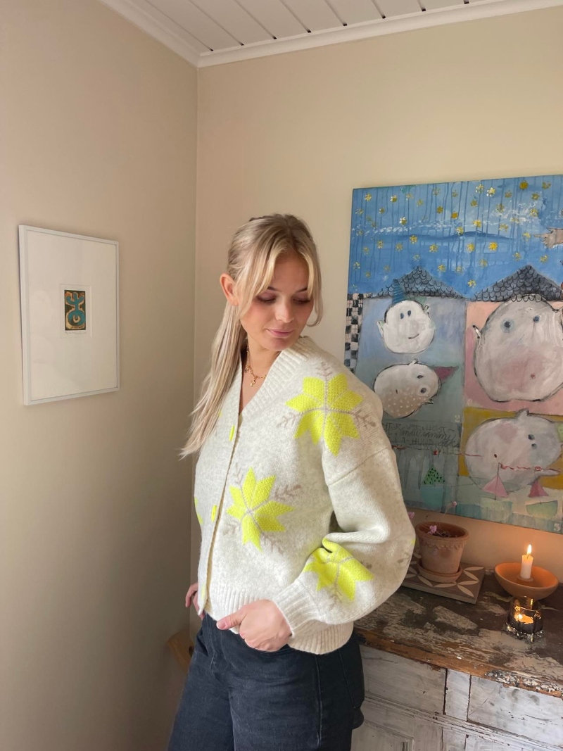 Lollys Laundry Paisley Cardigan Creme