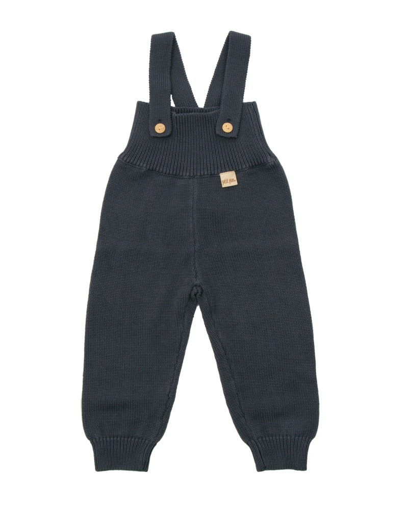 Petit Piao Knit High Straps Bukse Mørk Blå