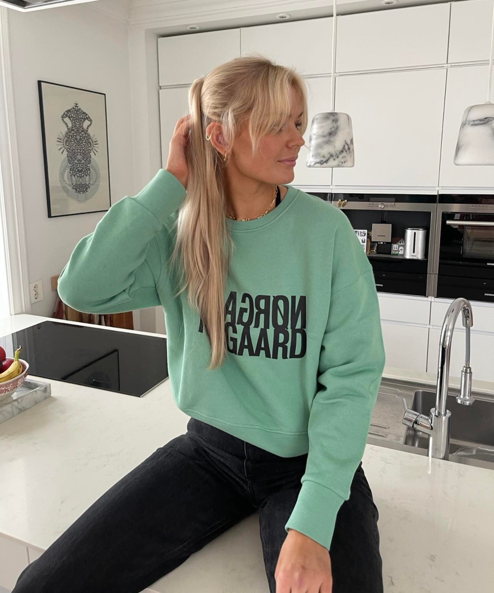 MADS NØRGAARD Tilvina Genser Creme de Menthe