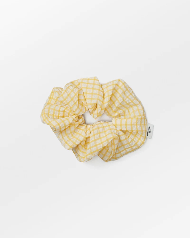 Becksöndergaard Checkli Scrunchie Hårstrikk Beach Yellow