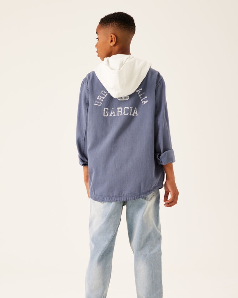 Garcia Boys Colbert Skjorte Hette Nebula Blue