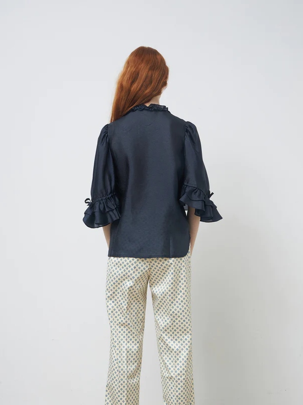Stella Nova Aditi Bluse Navy - Bilde 2