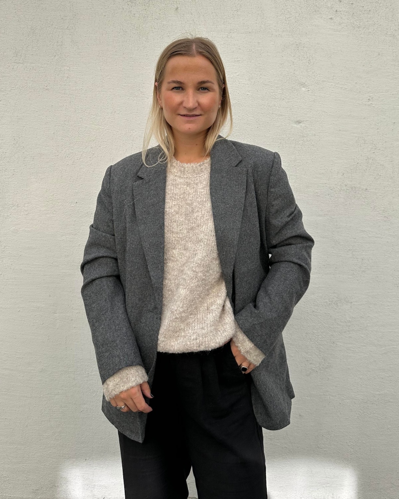 Neo Noir Gaby Structure Blazer Dark Grey