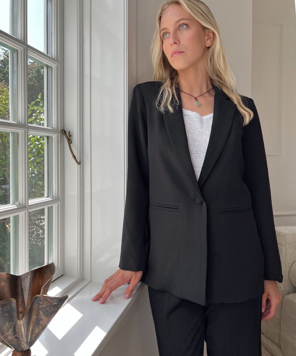 Neo Noir Avery Woven Blazer Sort - Bilde 2