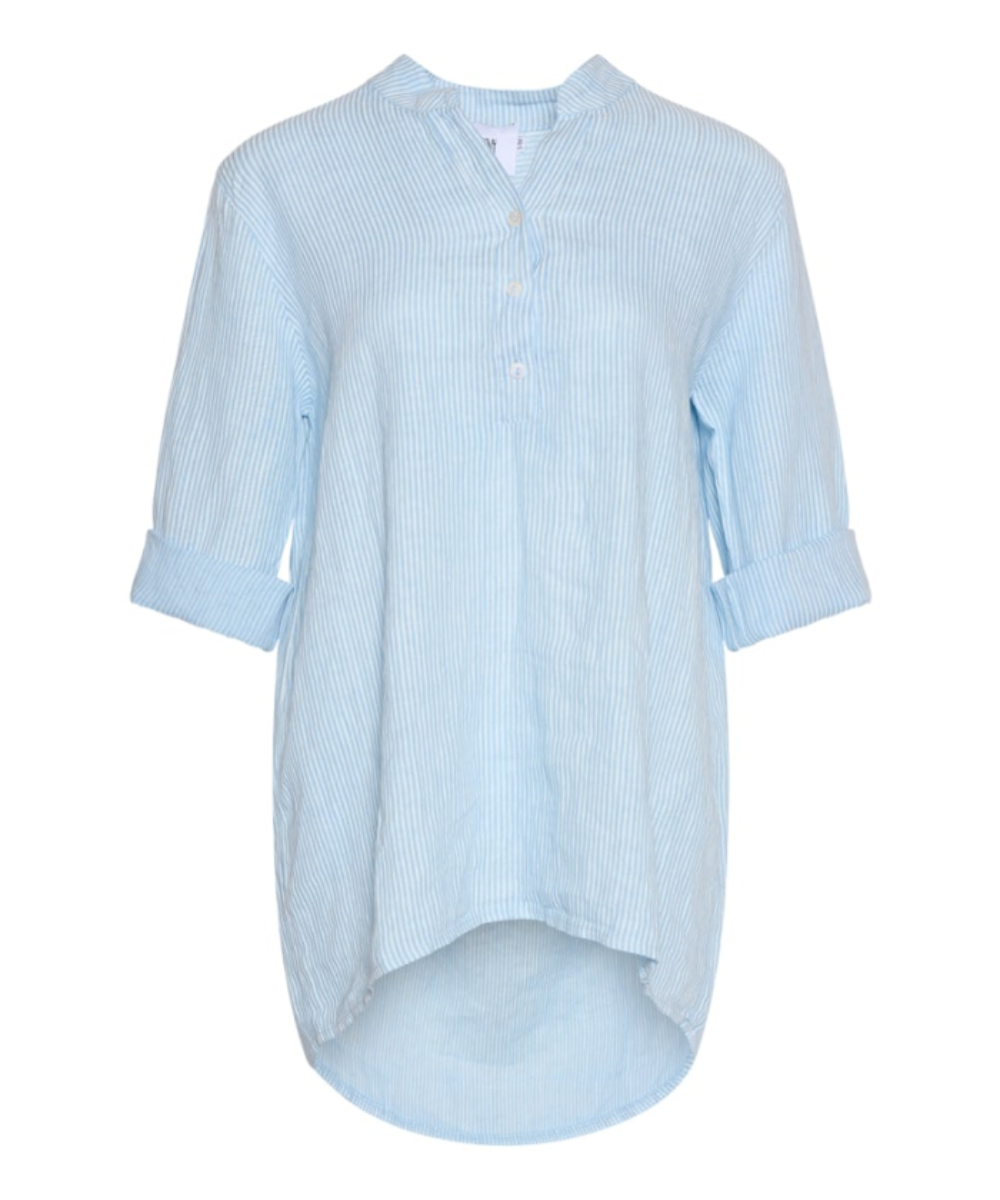 TIFFANY Linskjorte Light Blue Stripe