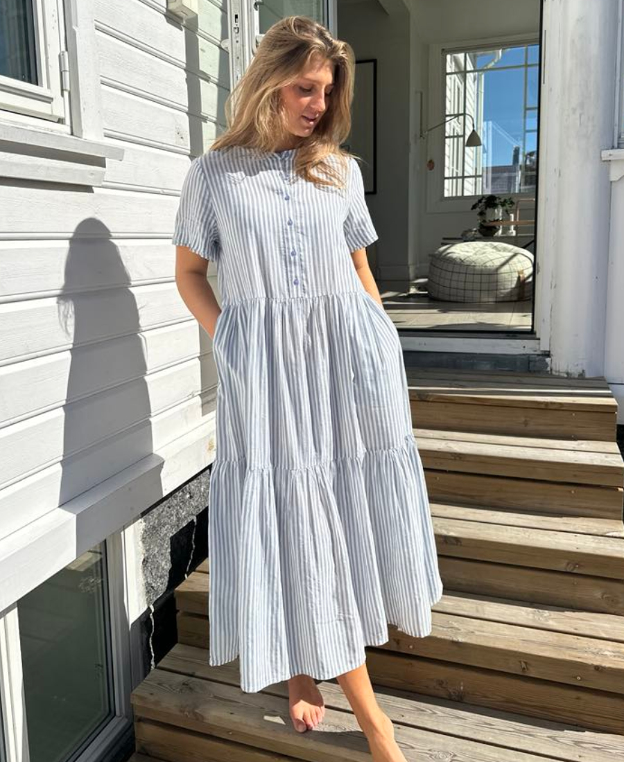 Lollys Laundry Fiell Midi Kjole Stripe
