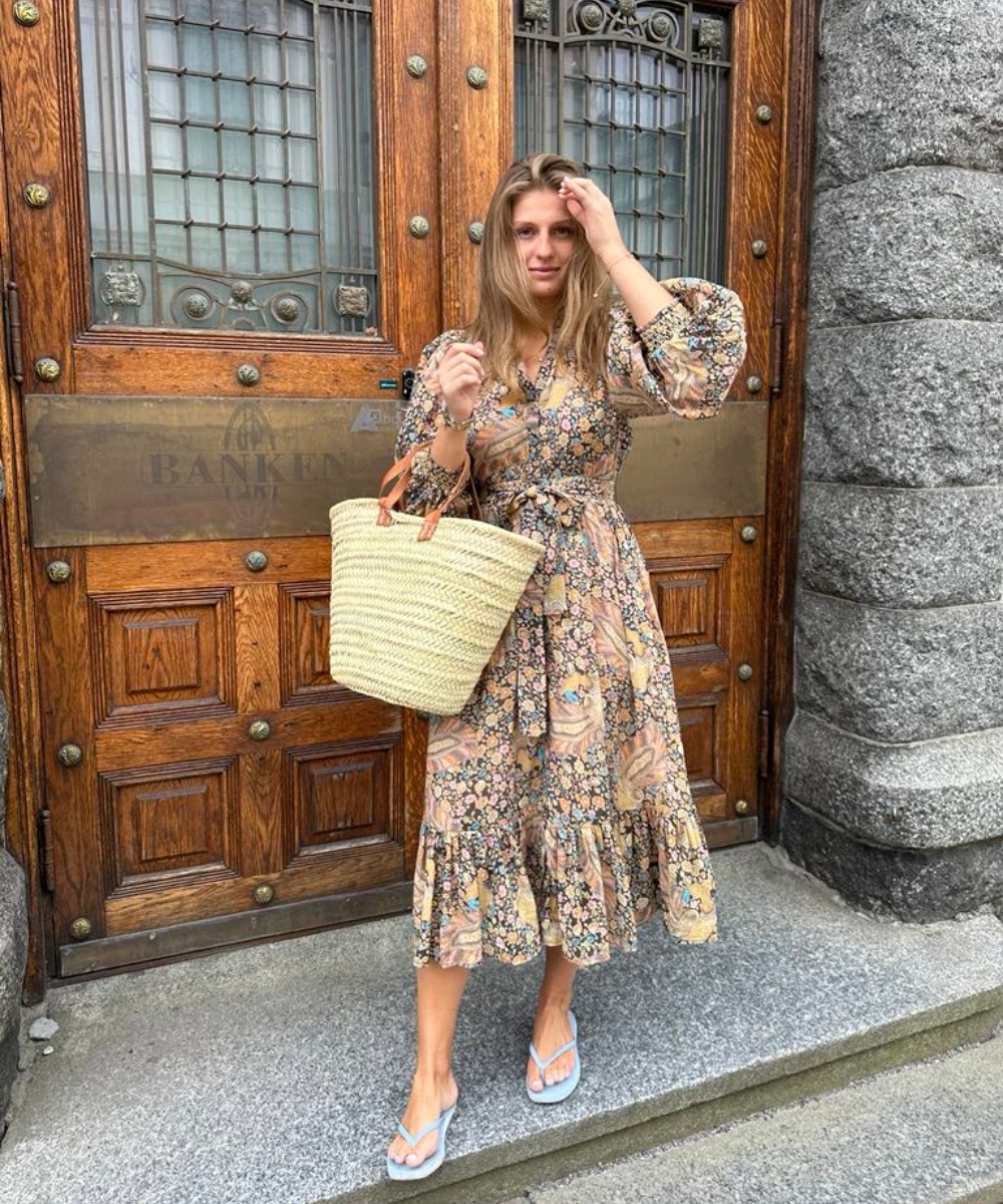 by TiMo Bohemian Midi Kjole Feathers
