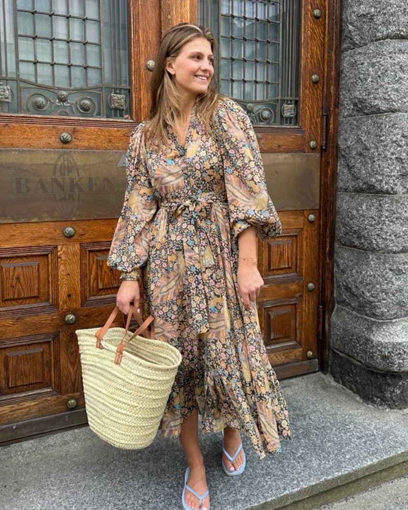 by TiMo Bohemian Midi Kjole Feathers - Bilde 3