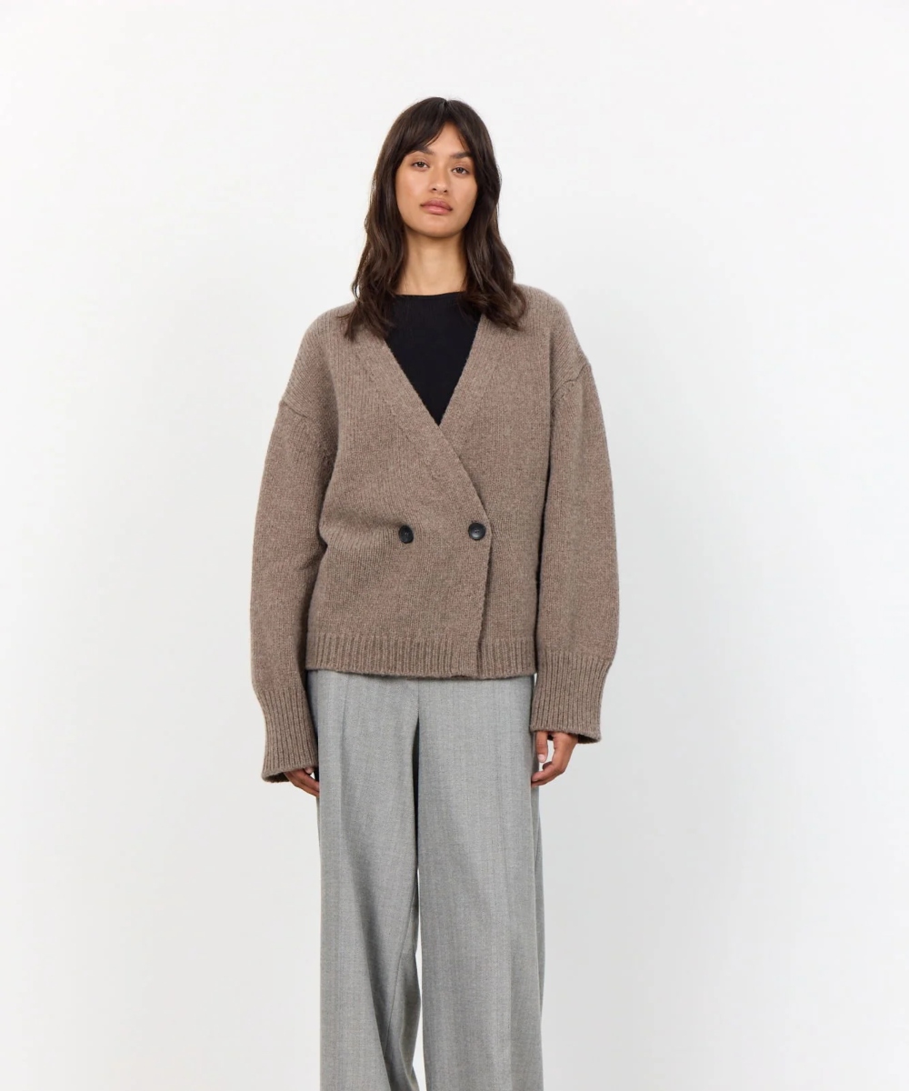 Levete Room Perle 6 Cardigan Mørk Sand